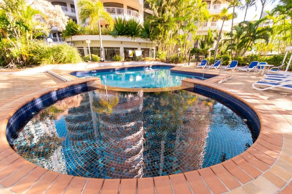 outdoor pool spa