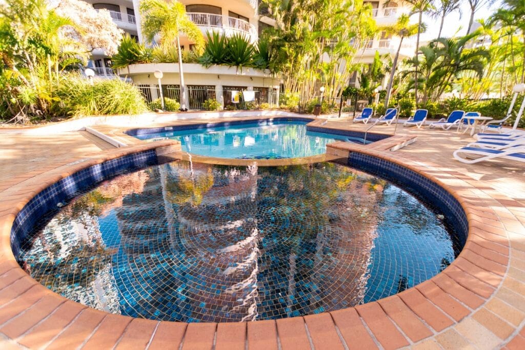 outdoor pool spa
